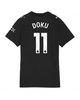 Billige Fotballdrakt Manchester City Jeremy Doku #11 Replika Bortedrakt Dame 2025-26 Kortermet